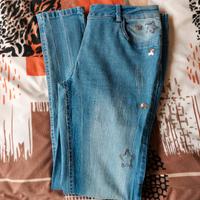 Skinny Jeans Used Look m. Paillettensternen Berlin - Tempelhof Vorschau