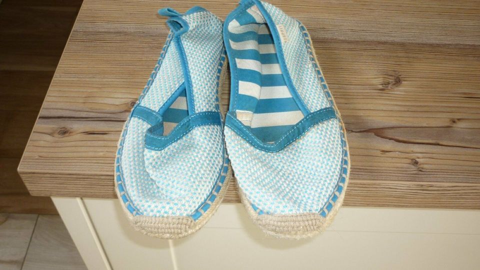 Esprit Espadrilles Gr. 37 blau weis in Boostedt