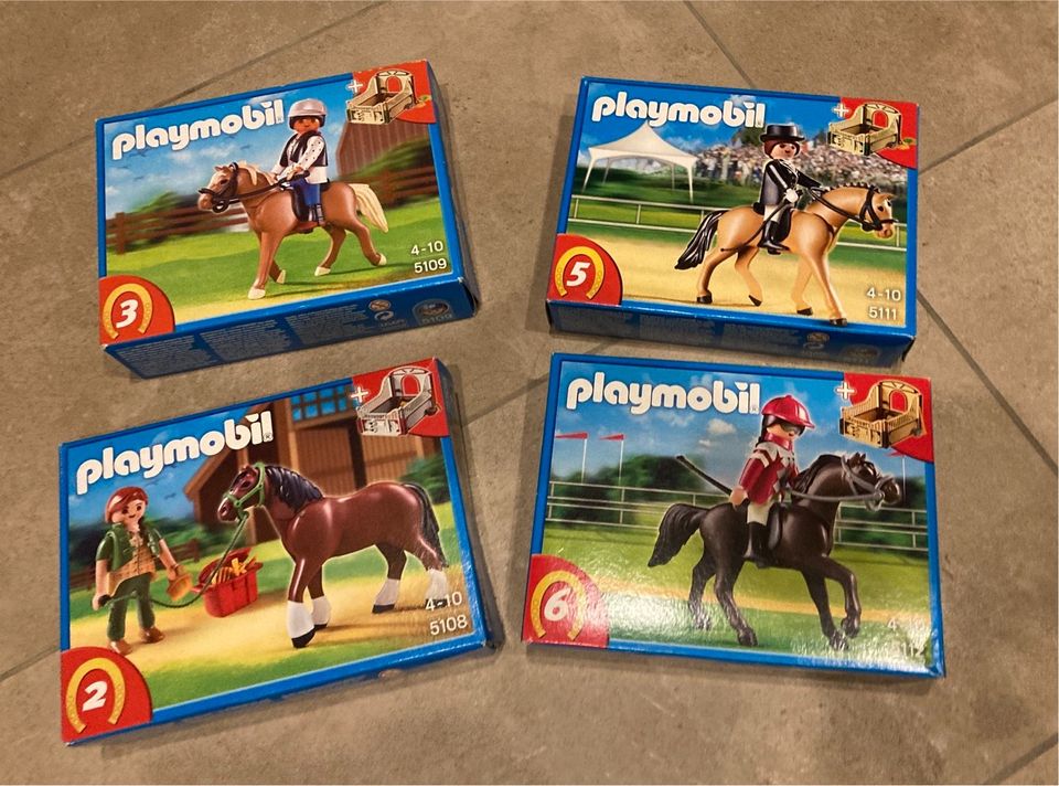 4 Playmobil Sets mit  Pferd Reiter Box in Oeversee