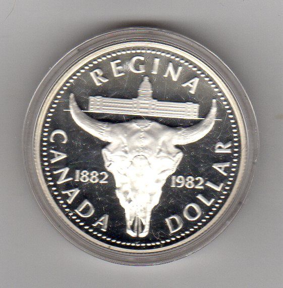 Kanada 1 Dollar 1982 100 Jahre Stadt Regina in Saskatchewan pp in Freiburg im Breisgau