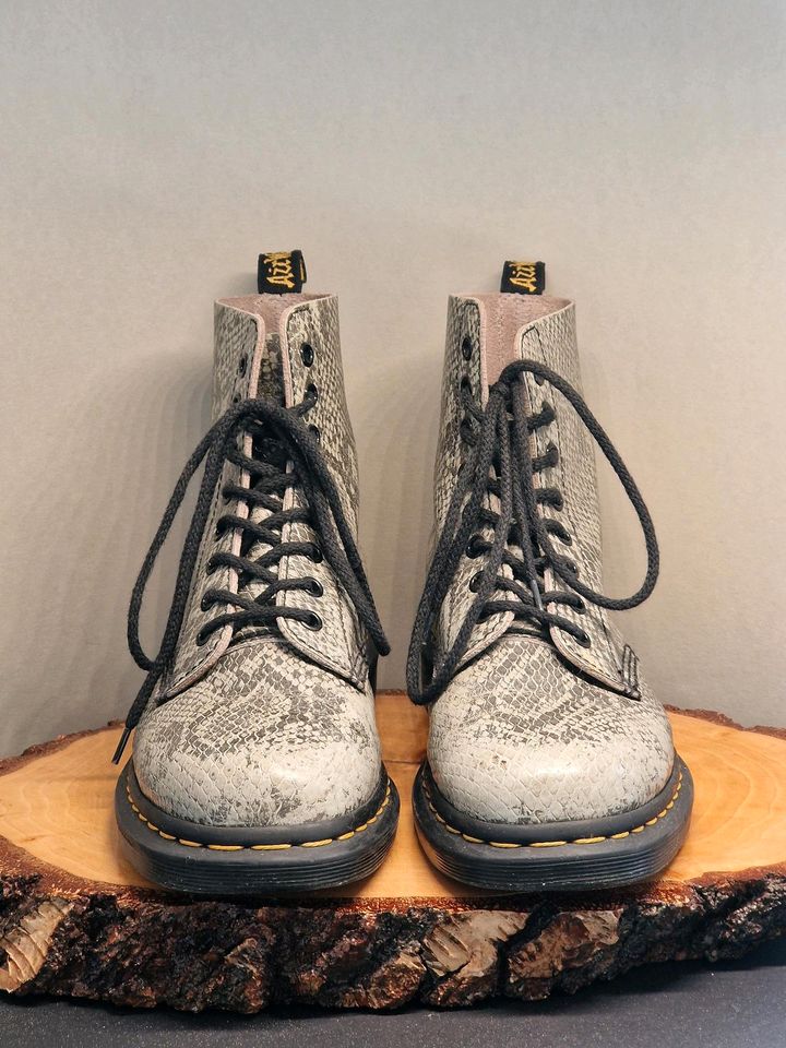 Dr. Martens Pascal Stiefel Boots Schlange Snake grau in Würzburg