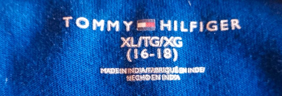 Tommy Hilfiger Shirt langarm T-Shirt blau XL 16-18 in Bad Neustadt a.d. Saale