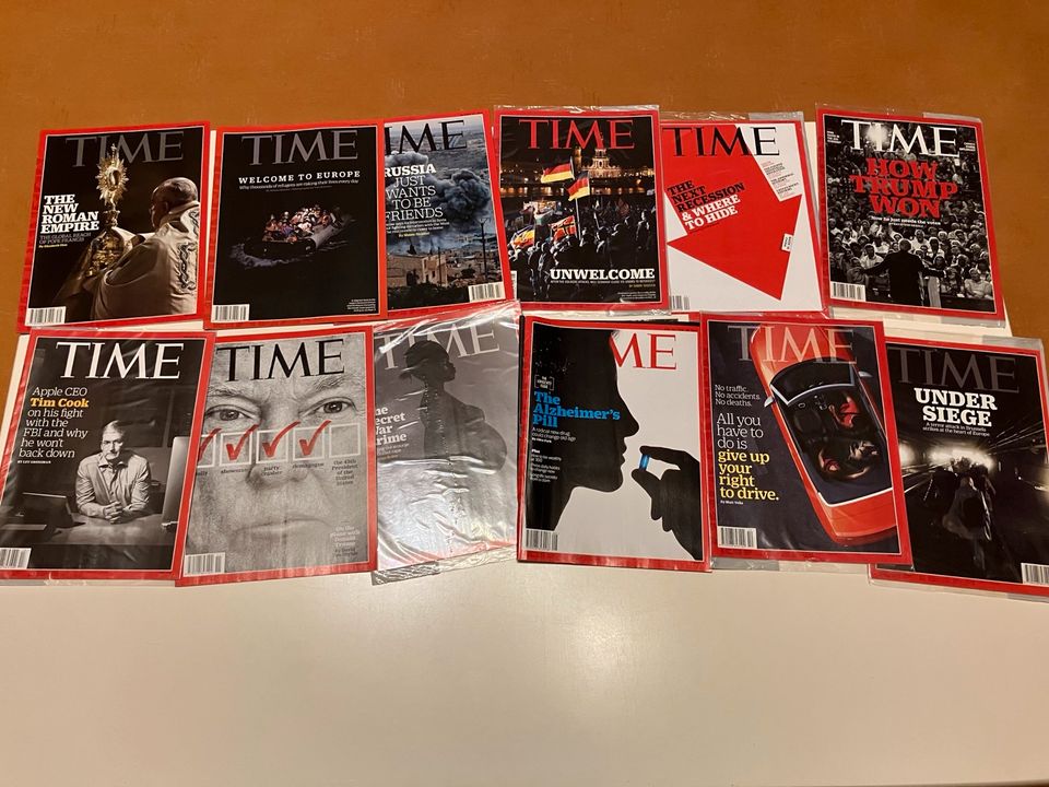 Time Magazine 2015 2016 ca. 50 Ausgaben in Weinstadt