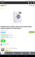 Siemens Waschmaschine Wg44g009A mit Herstellergarantie Niedersachsen - Scheeßel Vorschau