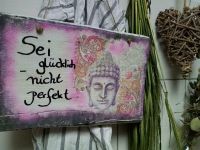 Holzschild Schild Shabby Buddha Handmade Deko by Tante Deko Nordrhein-Westfalen - Lemgo Vorschau