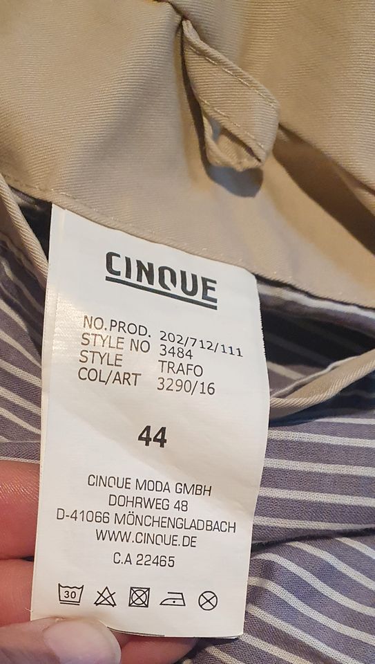 Cinque Jacke Damen Kurzmantel Gr. 44 in Kayhude