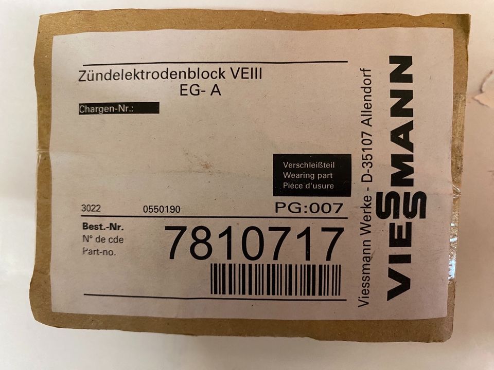 Viessmann 7810717 Zündelektrodenblock VEIII   EG-A / NEU in Reichenbach-Steegen
