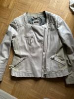 Lederjacke Biker grau silber Gr. 42 Selection by s.oliver Neuhausen-Nymphenburg - Neuhausen Vorschau