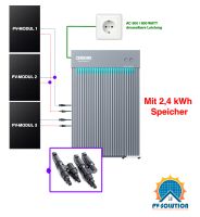 600-1290W Balkonkraftwerk mit 2,4kW Speicher und Hoymiles Niedersachsen - Seelze Vorschau