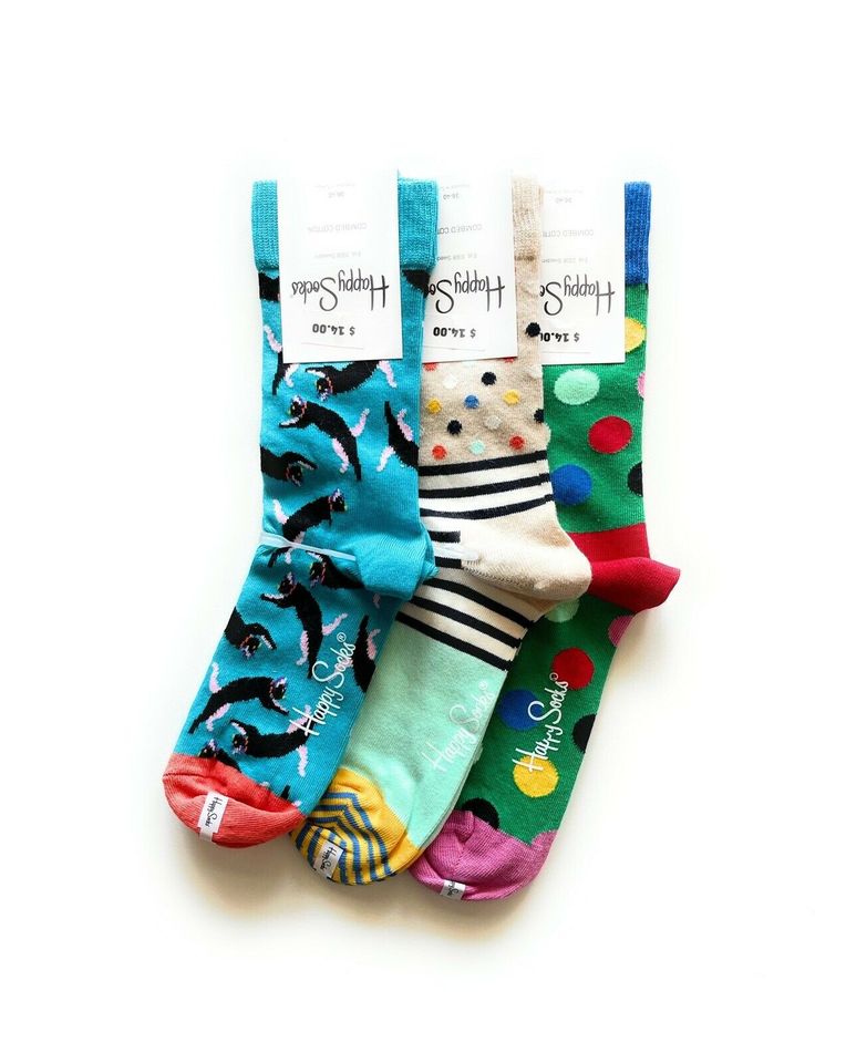 Happy Socks 3 paar Unisex Socken Größe 36-40 Bunte Socken in Offenburg