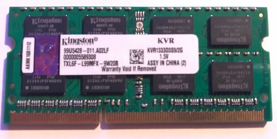 Kingston 99U5428-011.A02LF 2 GB DDR3 RAM in Stuttgart