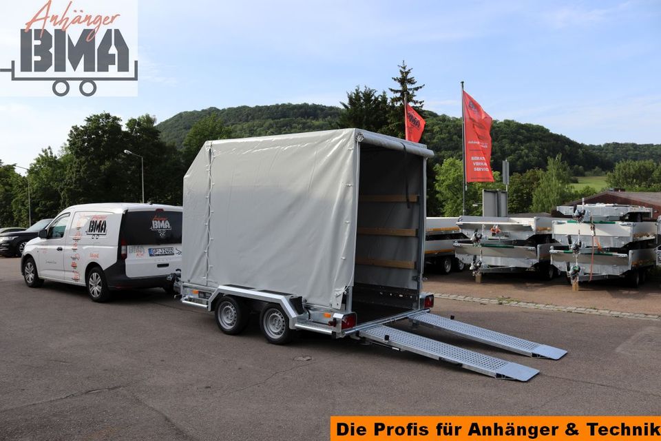 Hapert Indigo Maschinentransport Anhänger 3to 305x159 Ram. Plane in Mühlhausen im Täle