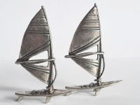 Ein paar Segelschiffe Miniature, Figure aus Silber Nürnberg (Mittelfr) - Mitte Vorschau