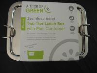 NEU Stainless Steel Two Tier Lunch Box + Mini Container Edelstahl Berlin - Spandau Vorschau