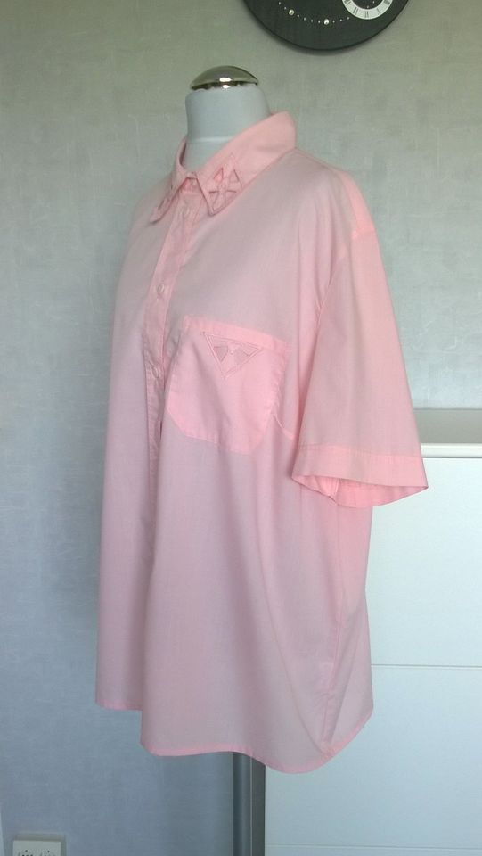 Bluse Hemd Oberteil 2er Set Kurzarm rosa hellgelb Gr. 50 Vintage in Berlin