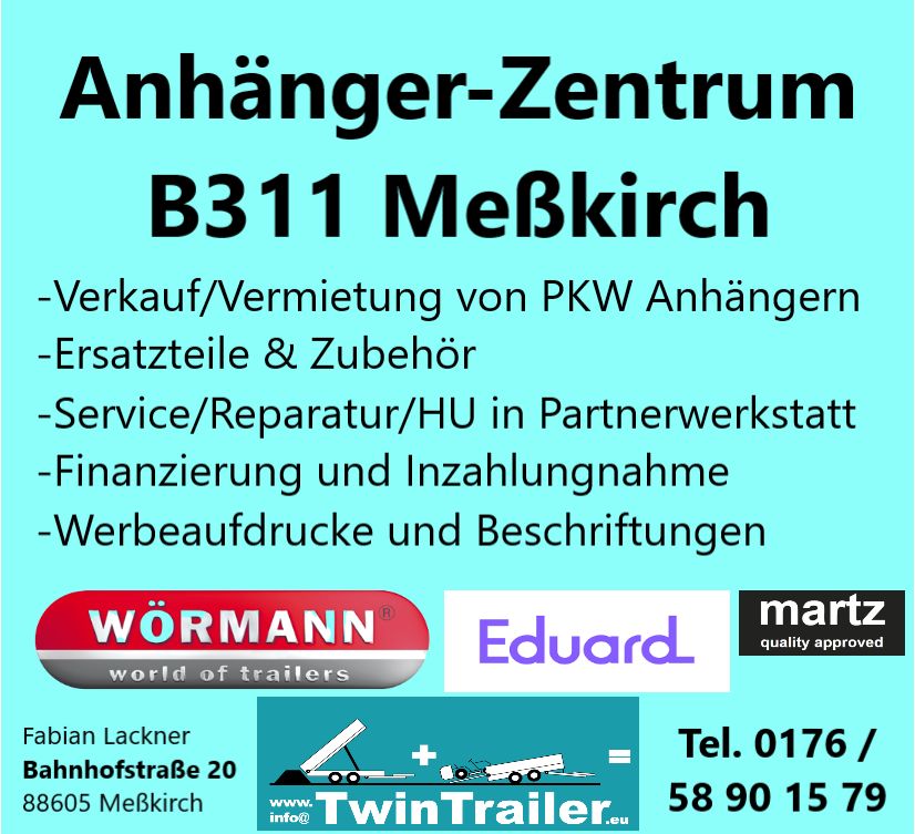 TwinTrailer TT 27-30 TR 35-40 Kipper Maschinentransporter GaLa in Meßkirch