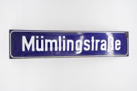 Emailleschild / Straßenschild - Mümlingstraße - vintage Frankfurt am Main - Bergen-Enkheim Vorschau