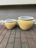Blumentöpfe Keramik Outdoor - Gelb mit Blumenmuster Nordrhein-Westfalen - Kamen Vorschau
