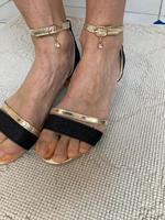 Sandalen NEU elegant Gold schwarz Baden-Württemberg - Offenburg Vorschau