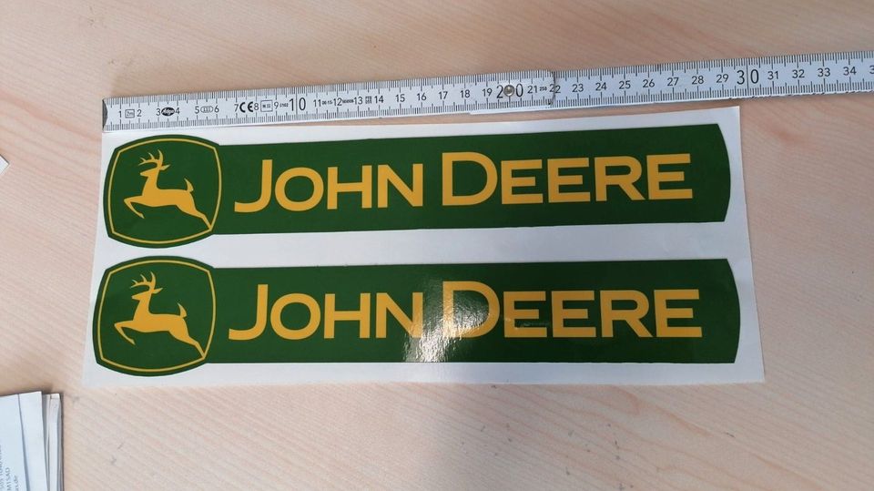 2 x John Deere Aufkleber 29,5 x 5,7 cm Restposten FESTPREIS