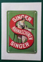 Grußkarte A6 mit Blechschild "Singer" 8 x 11 cm Niedersachsen - Apen Vorschau