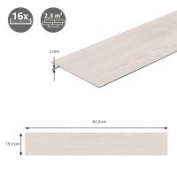 2,3 m² PVC Klebevinylboden Laminat Bodenbelag Weiß Eiche Nordrhein-Westfalen - Wiehl Vorschau