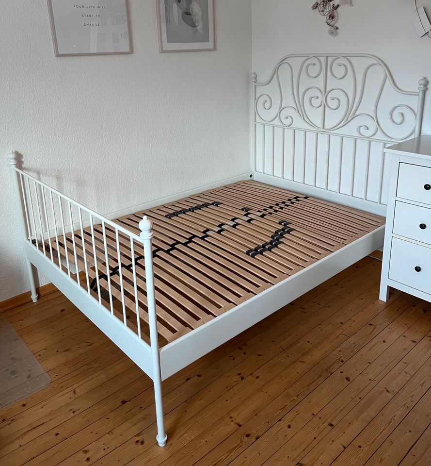 Ikea Bett Leivrik weiß Schnörkel Metall 140 cm x 200 cm in Hessen -  Groß-Zimmern | eBay Kleinanzeigen ist jetzt Kleinanzeigen