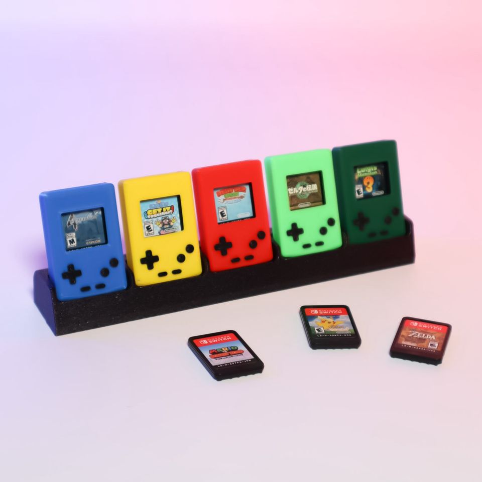 Mini Gameboy Case: stilvolle Aufbewahrung Nintendo Switch Spiele in Swisttal