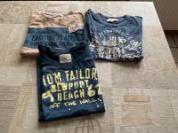 Set 3 T-Shirts blau beige Tom Tailor Gr. 140 / S Sachsen - Bernsbach  Vorschau