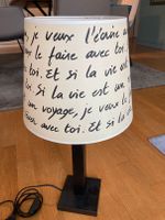 Designer Tischlampe französischer Text signiert Thema Liebe Düsseldorf - Grafenberg Vorschau
