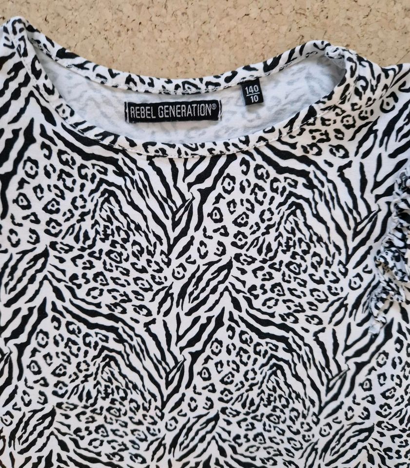 Rebel Generation T-Shirt Gr. 134/140 Mädchen Zebraprint Leo in Seelze