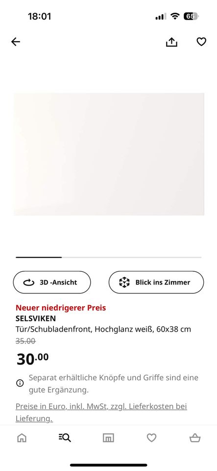 Ikea Besta Front Hochglanz weiß 2 x 60 cmx64cm und 5 x 60cmx38cm in Willingen (Upland)