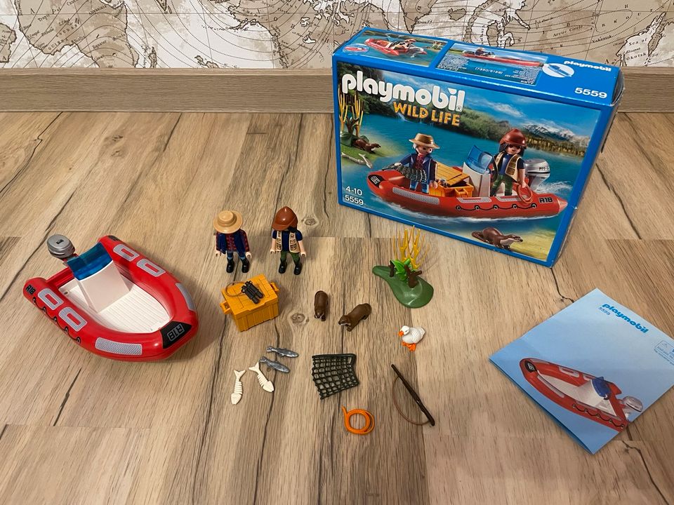 PLAYMOBIL Wild Life 5559 * Schlauchboot mit Wilderer in Klettwitz