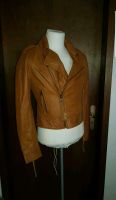 H&M Lederjacke echtes Leder Bikerjacke Gr. 38 40 42 M L Cognac Baden-Württemberg - Kronau Vorschau