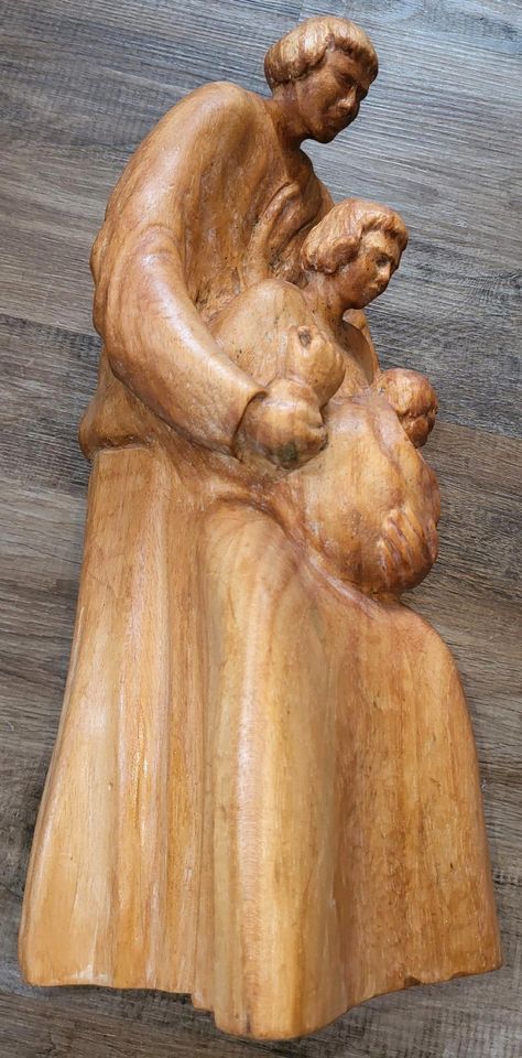 Holz Figur Skulptur geschnitzt Bildhauer Figurengruppe alt antik in Leipzig