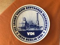 VDI - Wandteller - 125 Jahre - 1856 - Berlin - 1981 Berlin - Schöneberg Vorschau