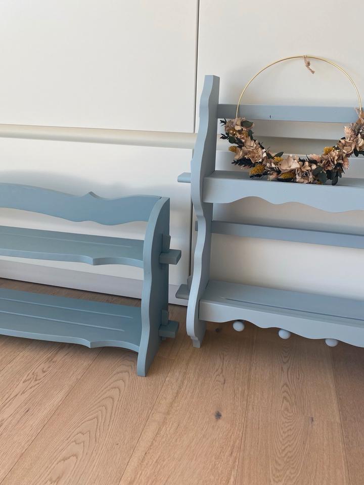 Vintage Tellerregal Wunschfarbe Wand Regal Küche Kinderzimmer ☀️ in Nettetal