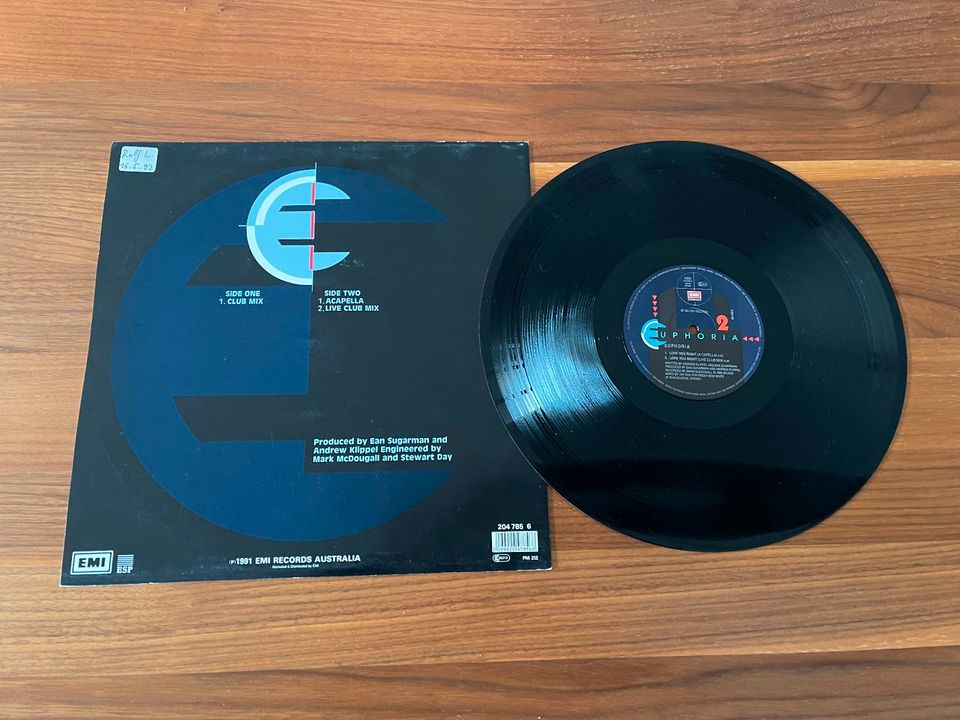 Euphoria - Love You Right - Vinyl Maxi - 1992 !!! in Hochheim am Main