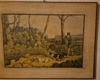 Antik Vintage Bild Jagd Waidman Holzdruck Nordrhein-Westfalen - Emsdetten Vorschau