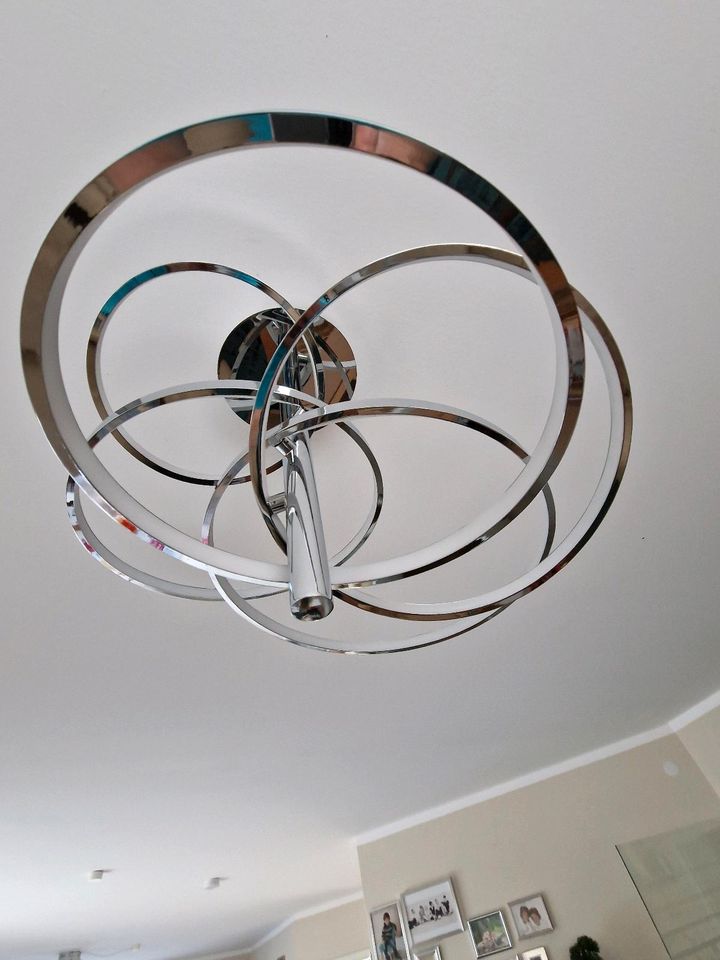 2 schöne moderne Designer Lampen LED Chrom Ringe XXL-Lutz in Heroldsbach