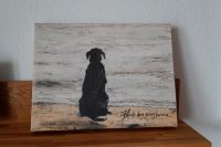 "Black dog going home" Hund Meer Gemälde Leinwand Hamburg-Nord - Hamburg Barmbek Vorschau