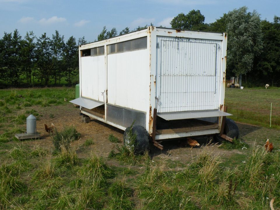 Mobilstall, Hühnermobil, mobiler Hühnerstall, Containerstall in Engelschoff