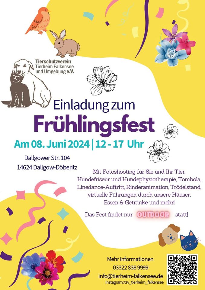 Frühlingsfest 2024 im Tierheim Falkensee in Dallgow