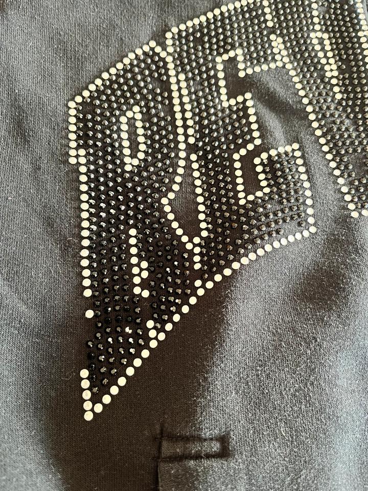 Review Sweatjacke mit Paillettenbesatz schwarz Größe XS in Dorsten