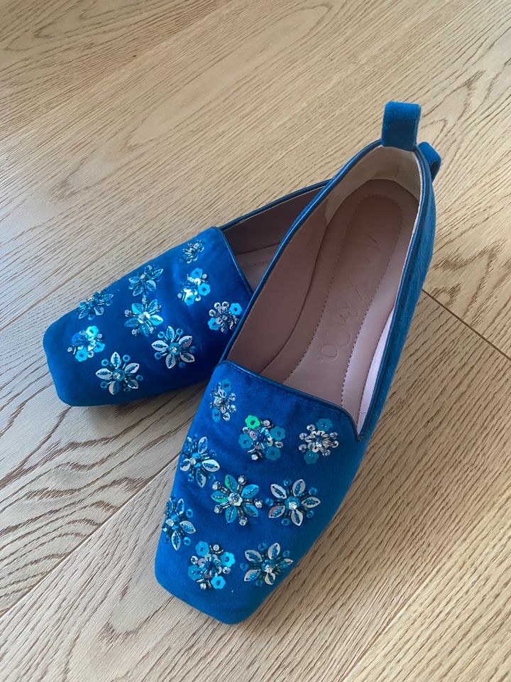 Max Mara Loafers Ballerina Mokassins blau Gr.40 in München