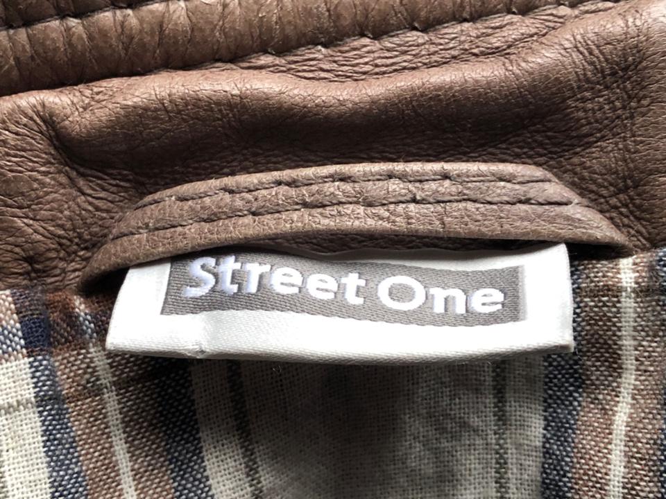 Street One Damen Lederjacke Gr. 42 Braun Cognac, Schafsleder in Naumburg 