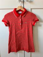 Lacoste Poloshirt Polo Größe S 36 rot gestreift Dresden - Löbtau-Süd Vorschau