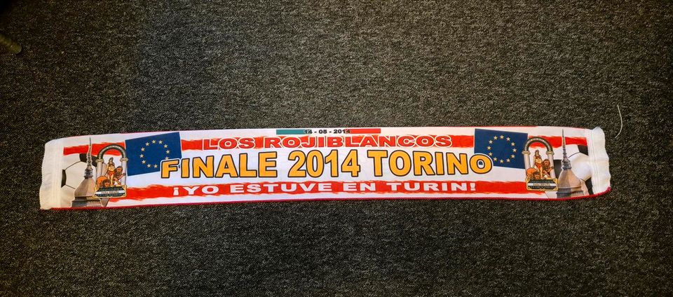 FC Sevilla-Benfica Lissabon Finale Seiden Schal Torino 2014 Rarit in Peine