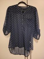 Bluse Damen dreiviertel Arm blau weiß Punkte transparent Gr. 38 Baden-Württemberg - Freiburg im Breisgau Vorschau