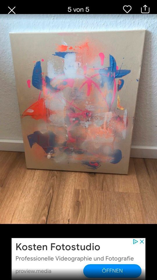 Gemälde Acryl auf Leinwand Kunst abstrakt modern Bild Malerei in Düsseldorf